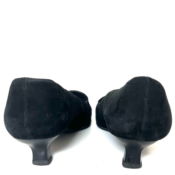 Stuart Weitzman Black Suede Loafers Size 8 1/2 M - Picture 4 of 9